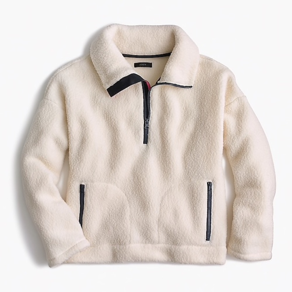 J crew polartec fleece pullover half zip XS